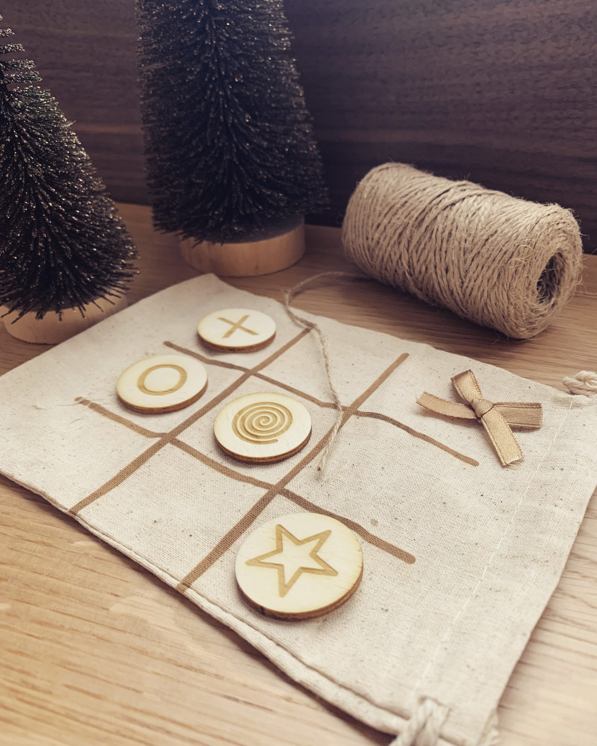 Jeu du morpion en bois