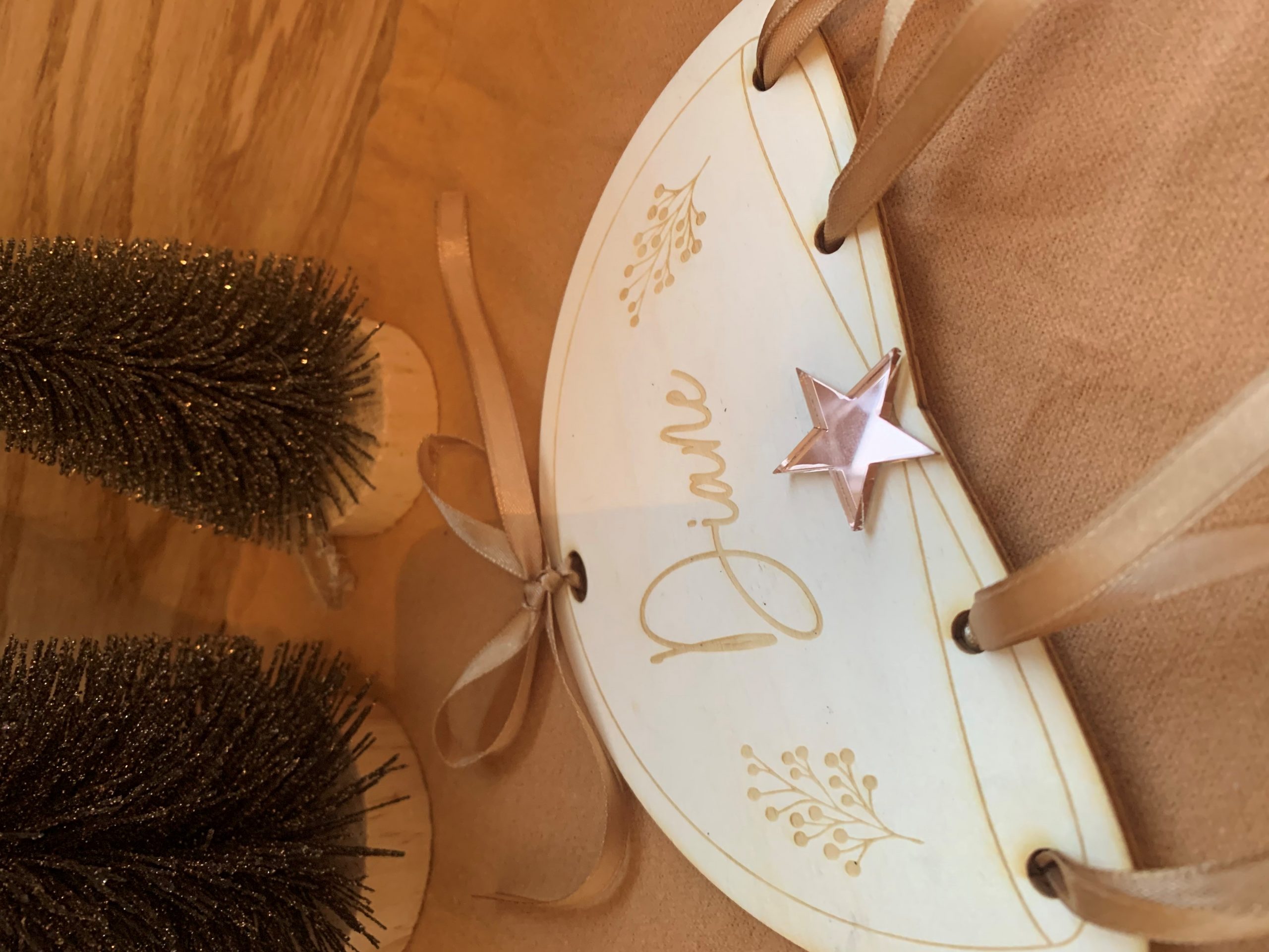 Décoration Mobile naissance en bois – Image 2