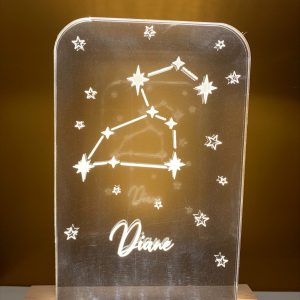 Lampe led constellation astrologie personnalisable