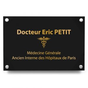 Plaque professionnelle- noir