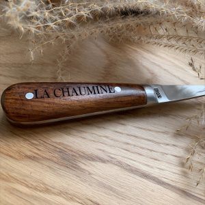couteaux à huitre inox manche en bois personnalisé