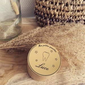boite a dent personnalisé en bois